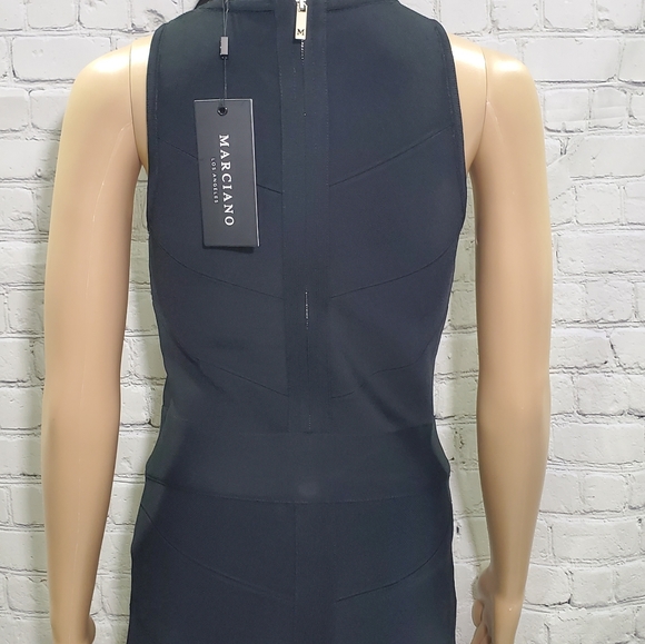 NWT MARCIANO BLACK SLEEVELESS BADGE DRESS - Picture 5 of 7